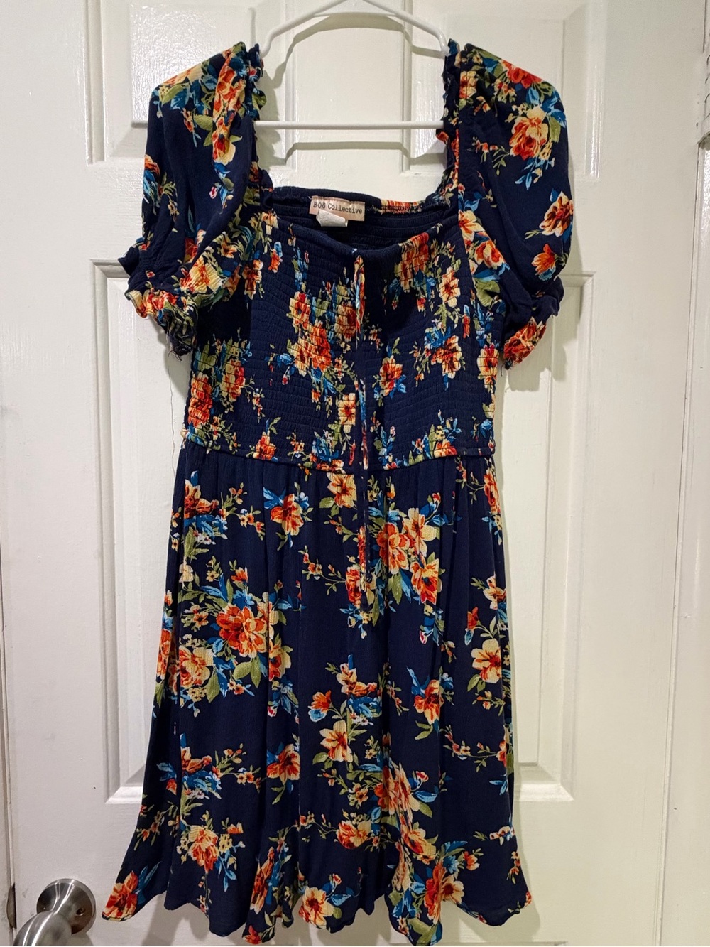 B.O.G Collective Dark Blue Floral Dress